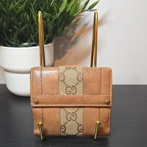 Gucci Brown Leather Compact Wallet